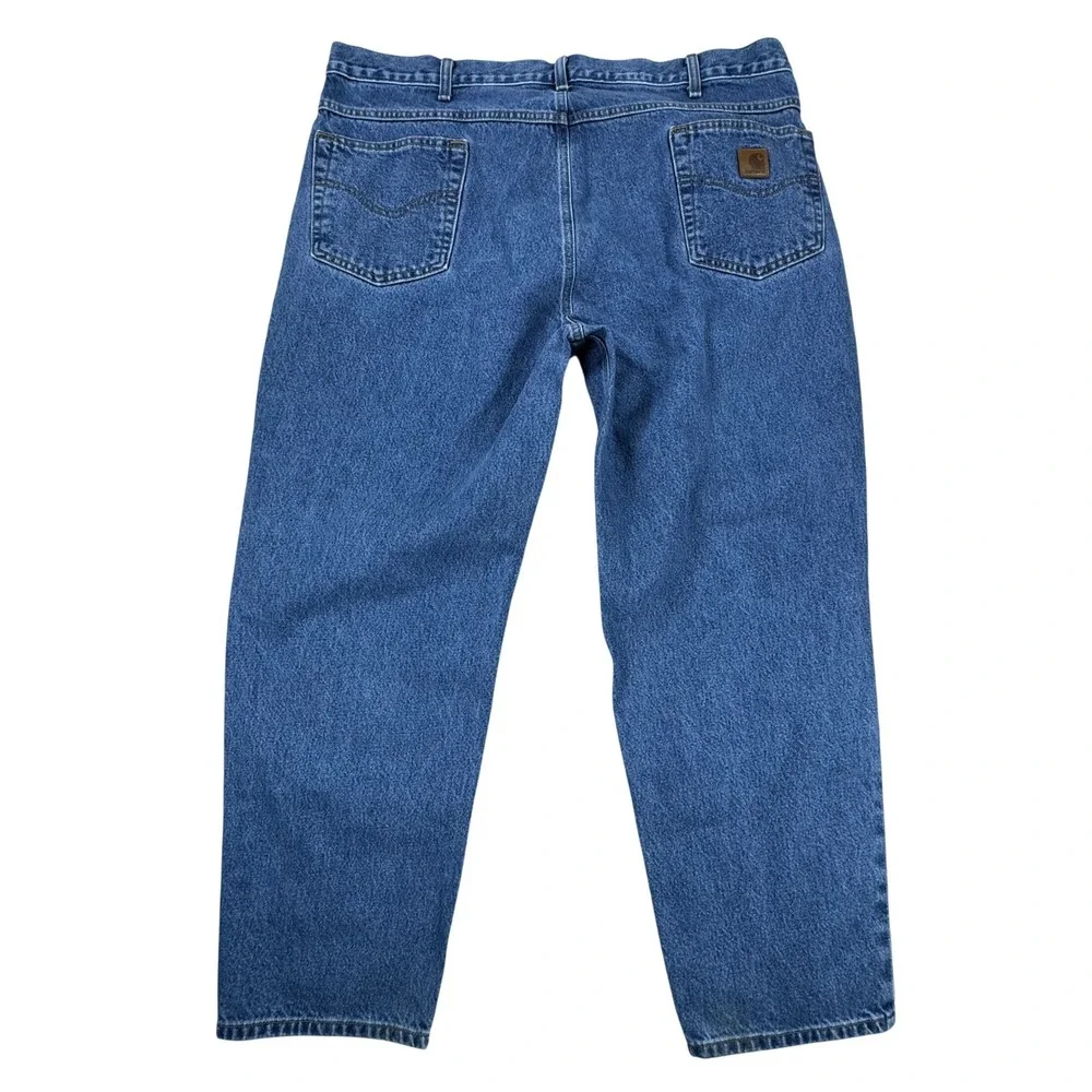 Carhartt B17 STW Relaxed Fit Stonewash Blue Denim Jeans Mens 42x30 Workwear - Picture 10 of 11